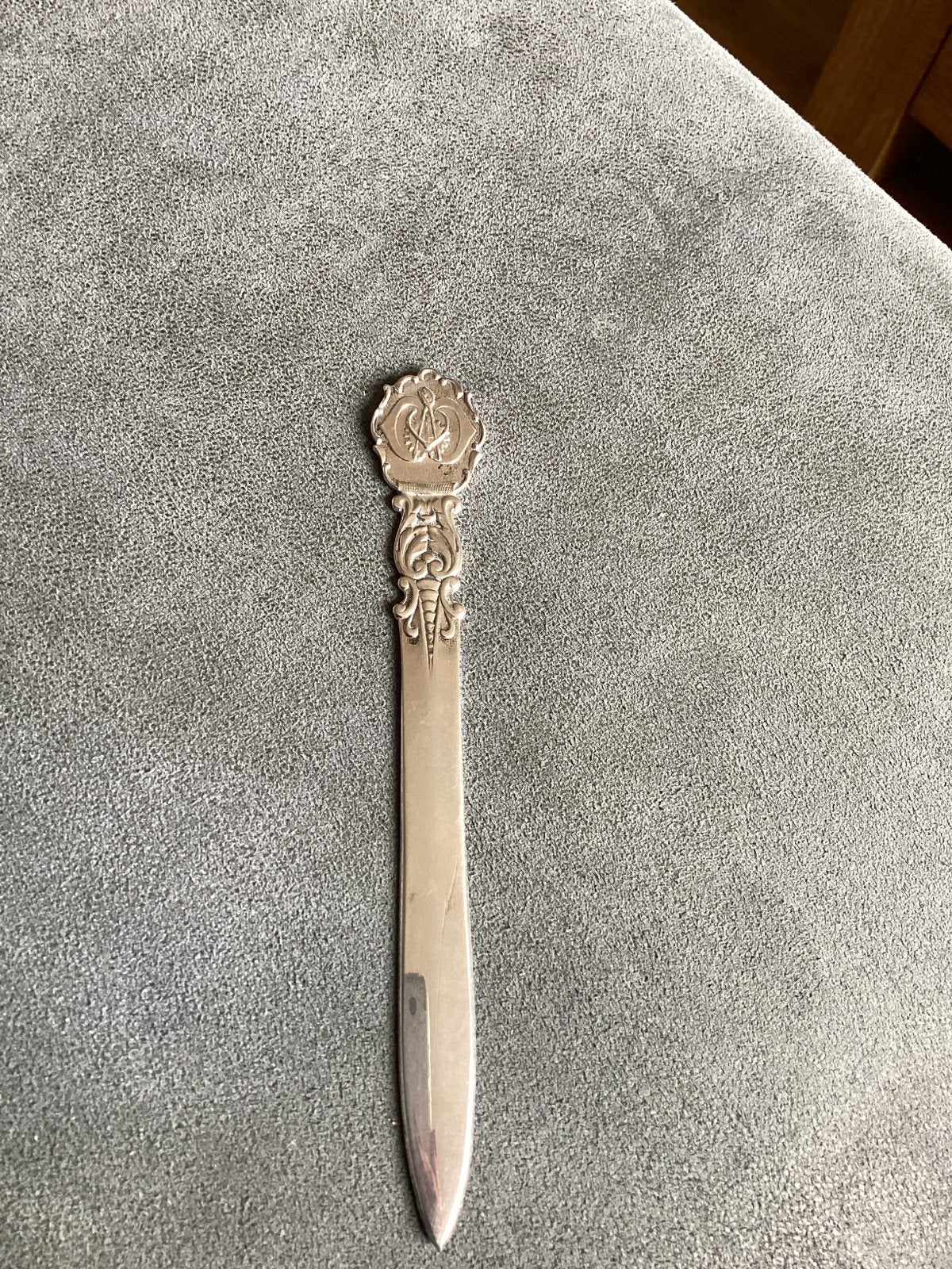 Verzilverd Briefopener Technische Dienst Landmacht, Ophalen of Verzenden, Zilver