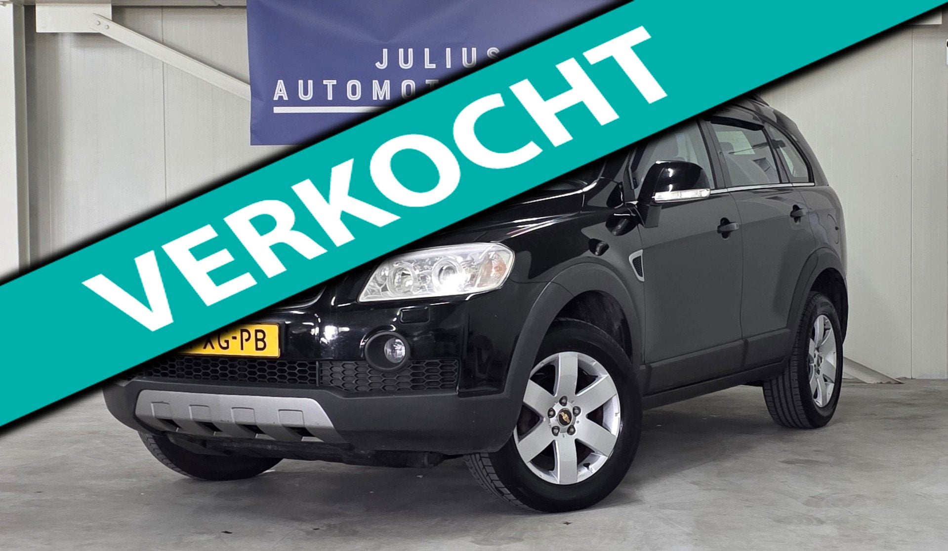 Chevrolet Captiva 2.4i 7P Executive Volledig Onderhouden Lee, Auto's, 136 pk, Gebruikt, Zwart, 4 cilinders