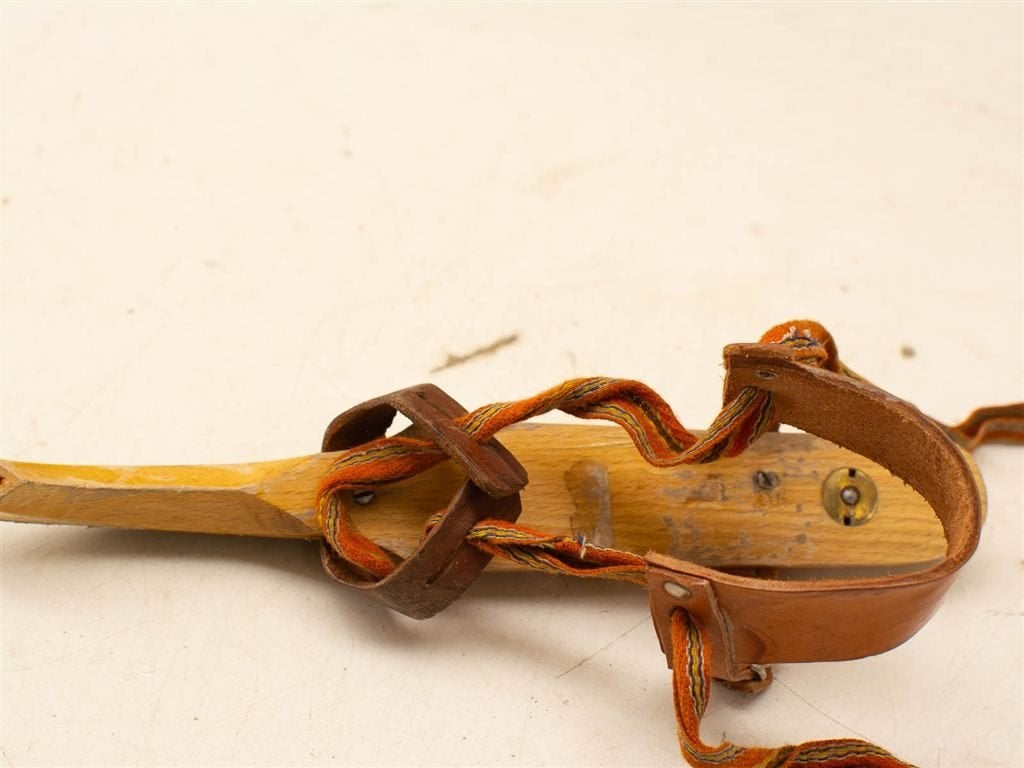 Vintage houtenhoutjes schaatsen 37430, Ophalen of Verzenden, Gebruikt