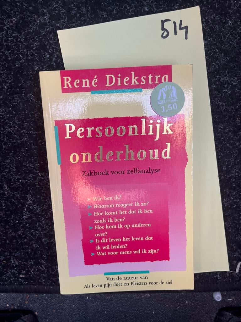 Persoonlijk Onderhoud - Zakboek voor Zelfanalyse, Ophalen of Verzenden, Zo goed als nieuw, Persoonlijkheidsleer