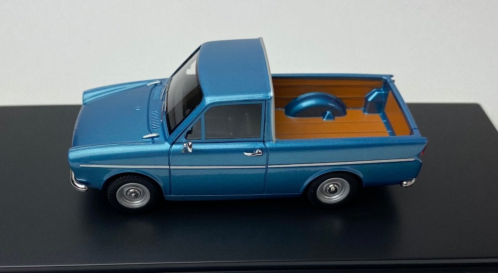 Lagamo 1:43 Daf 750 Pick Up 1965 metallic blauw- Limited 50x, Overige merken, -, Nieuw, Ophalen of Verzenden
