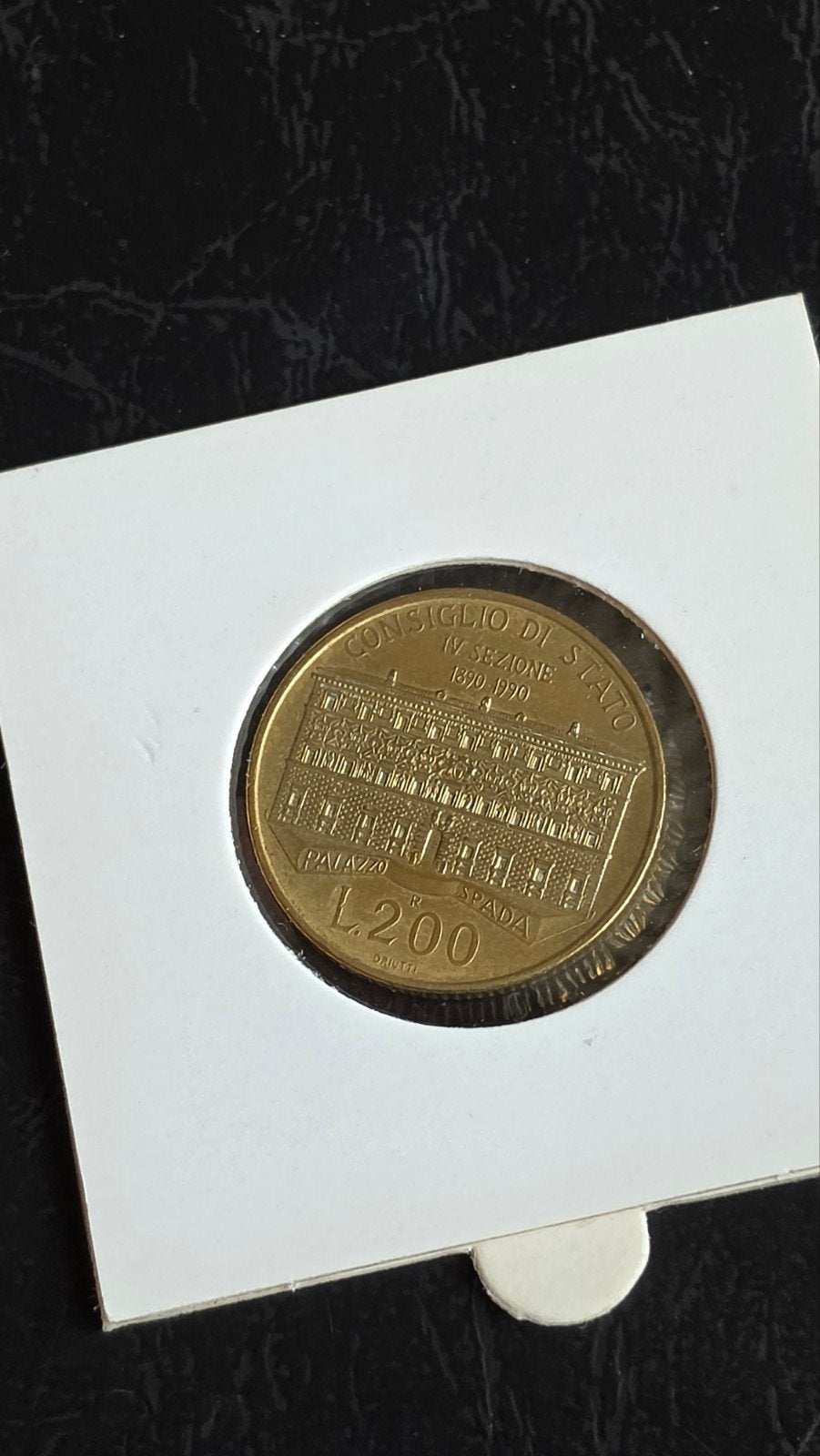 Italiaanse L200 munt 1990 - Consiglio di Stato, Ophalen of Verzenden, Losse munt