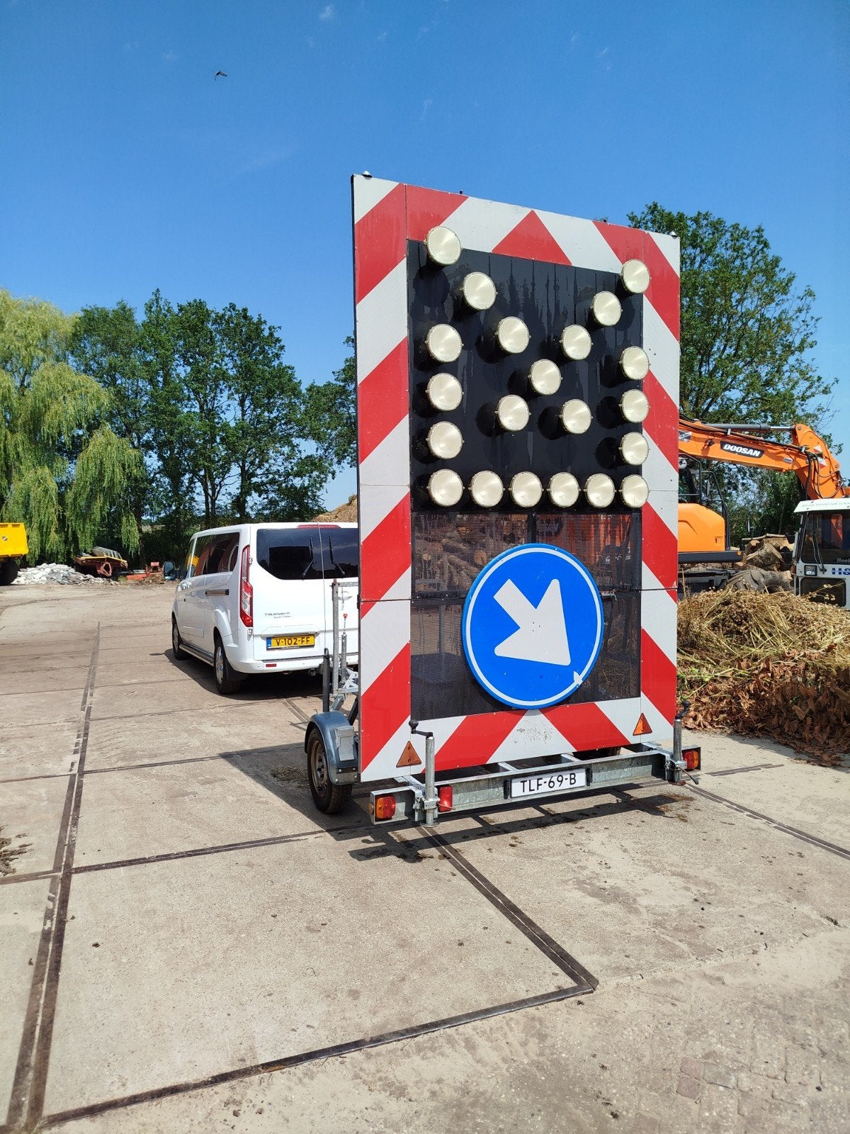 Brimos BV Verkeersaanhanger met -pijlwagen, Ophalen of Verzenden, Gebruikt