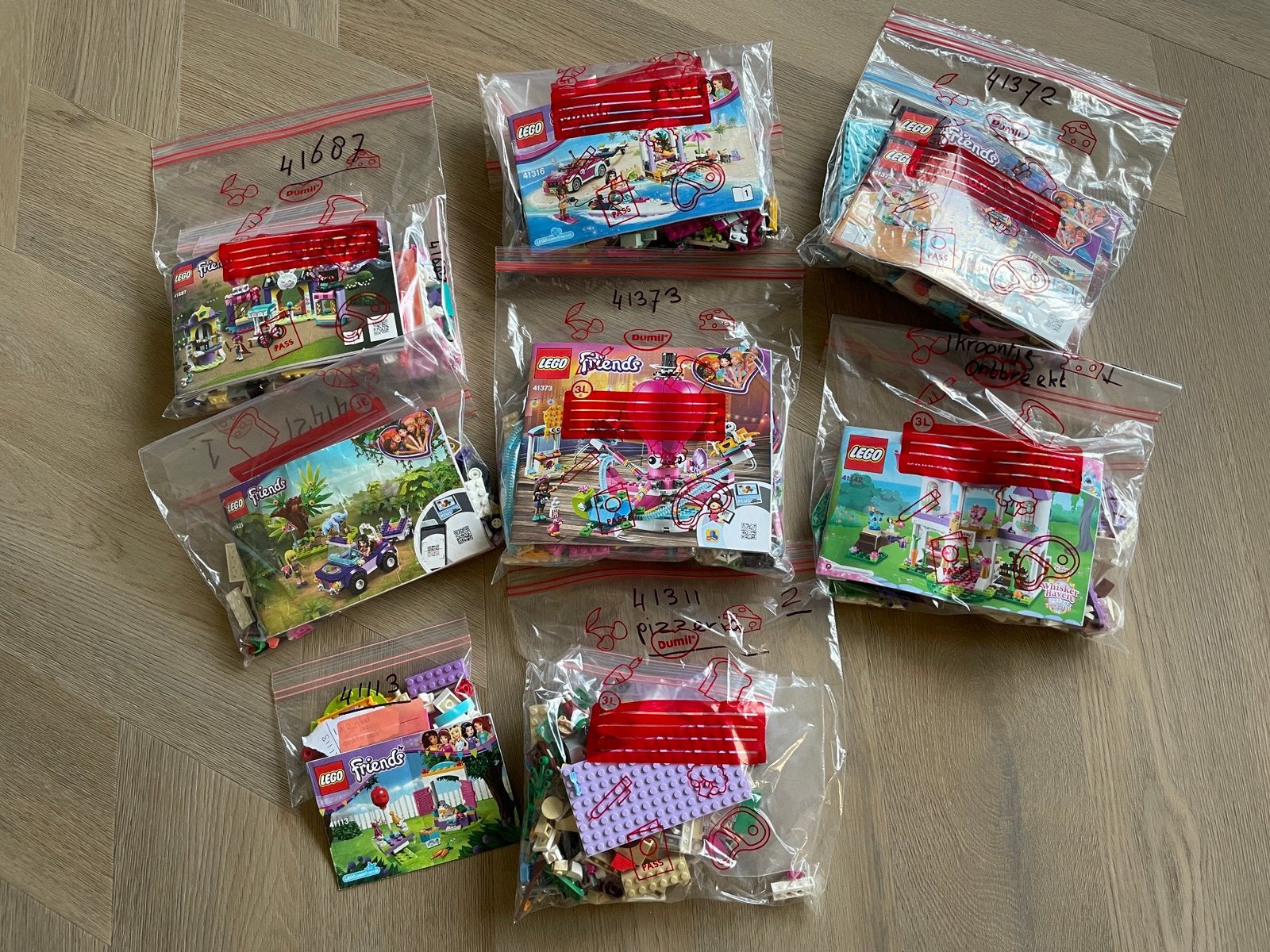 7 Lego friends setjes, Ophalen of Verzenden, Winkel, Super of Benzinepomp, Zegels, Bonnen of Punten