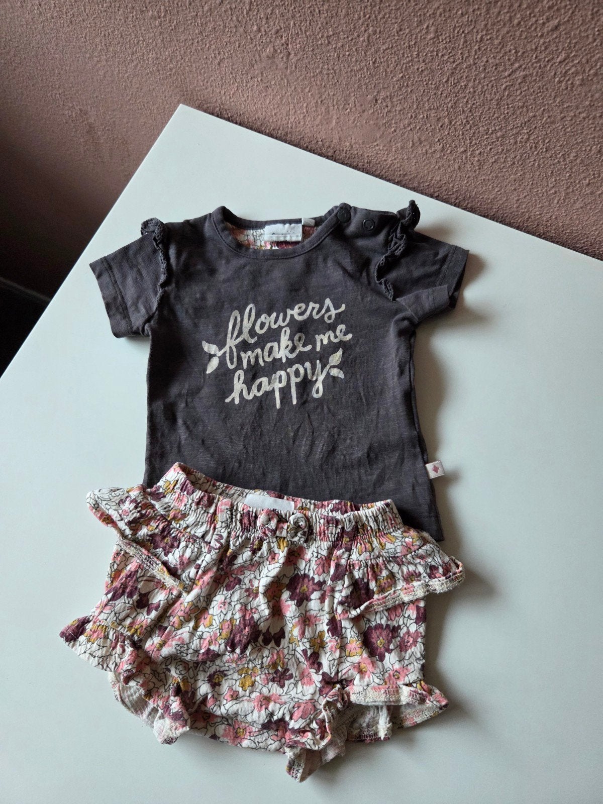 feetje setje maat 62, Kinderen en Baby's, Babykleding | Maat 62, Meisje, Ophalen of Verzenden, Zo goed als nieuw, Setje