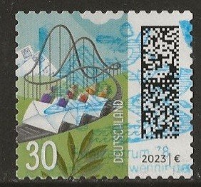 Duitsland 232, achtbaan voor GWD52, Verzenden, 1990 tot heden, Gestempeld