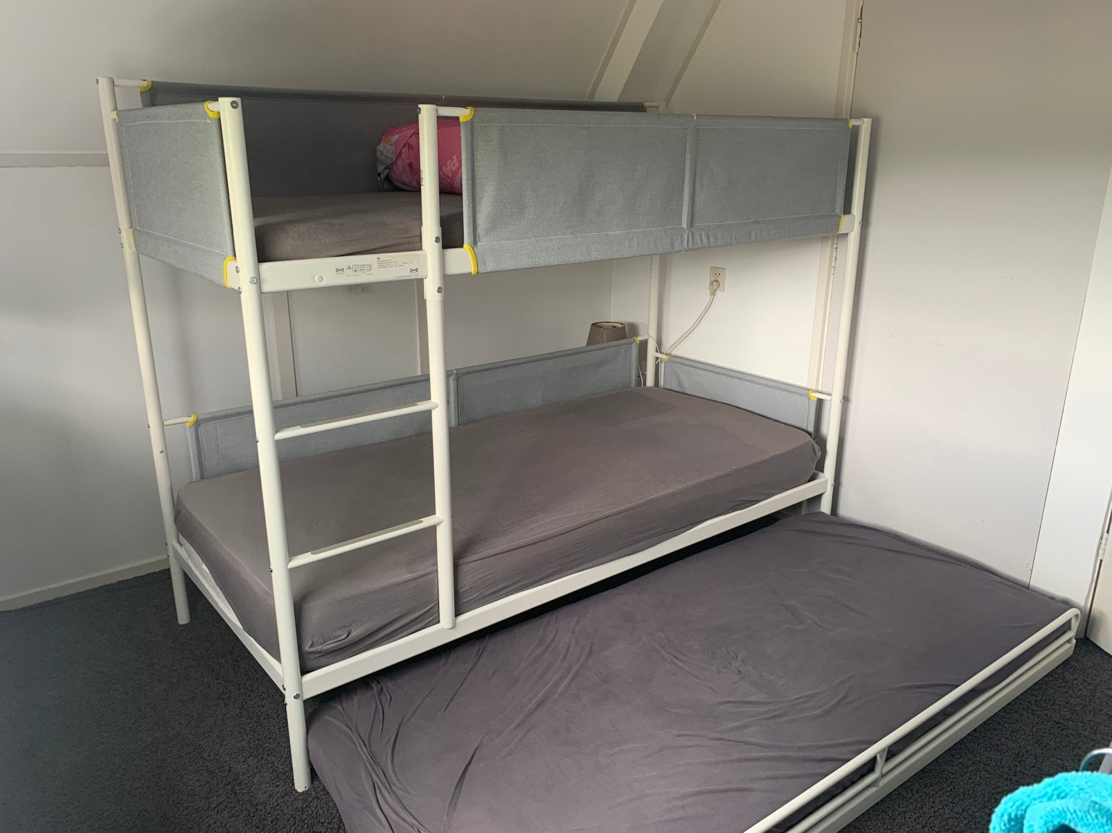 Ikea stapelbed incl derde bed, Ophalen, 90 cm, Tweepersoons, Zo goed als nieuw