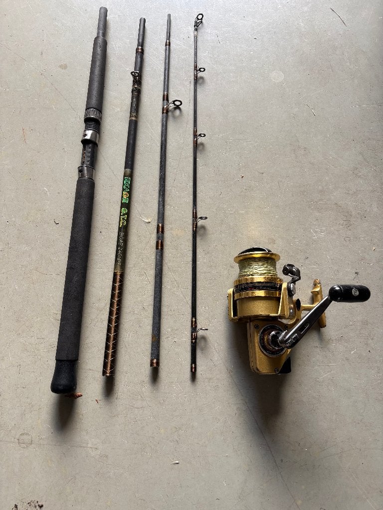 Shimano Exage STC reishengel 4 delig, Ophalen of Verzenden, Zo goed als nieuw, Molen