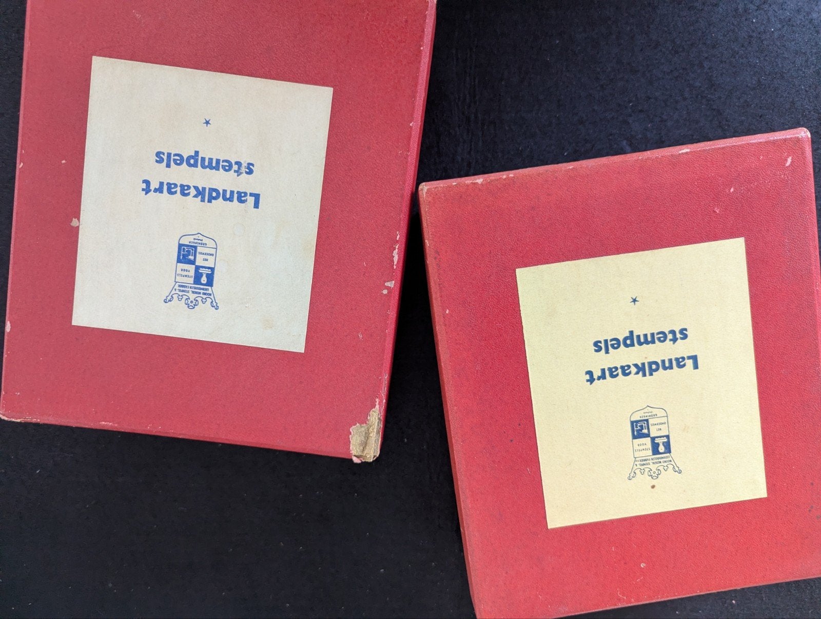 Landkaart stempels, 2 stuks., Ophalen of Verzenden, Gebruikt, Overige typen