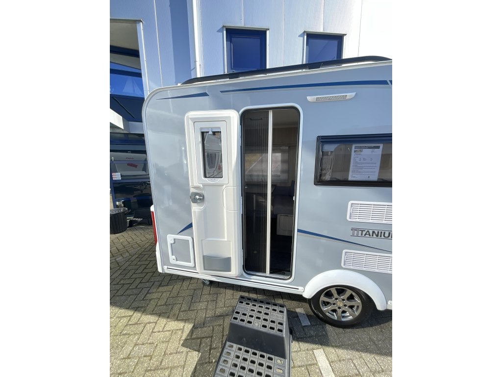 Caravelair Antares Titanium 390 COMPACT-VOORTENT-MOVER, Caravans en Kamperen, Schokbreker, Bedrijf, Treinzit, 4 tot 5 meter