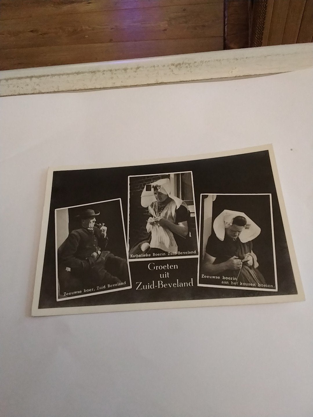 Oude ansichtkaart Groeten uit Zuid-Beveland 1950, Ophalen of Verzenden, 1940 tot 1960, Klederdracht