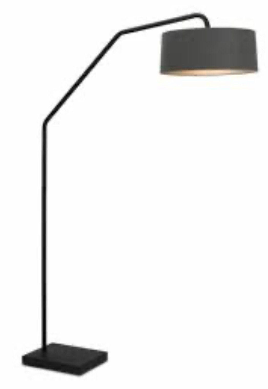 Frezoli Huges design booglamp (mat zwart) incl kap, Huis en Inrichting, Lampen | Vloerlampen, Ophalen, Gebruikt, Metaal, 200 cm of meer