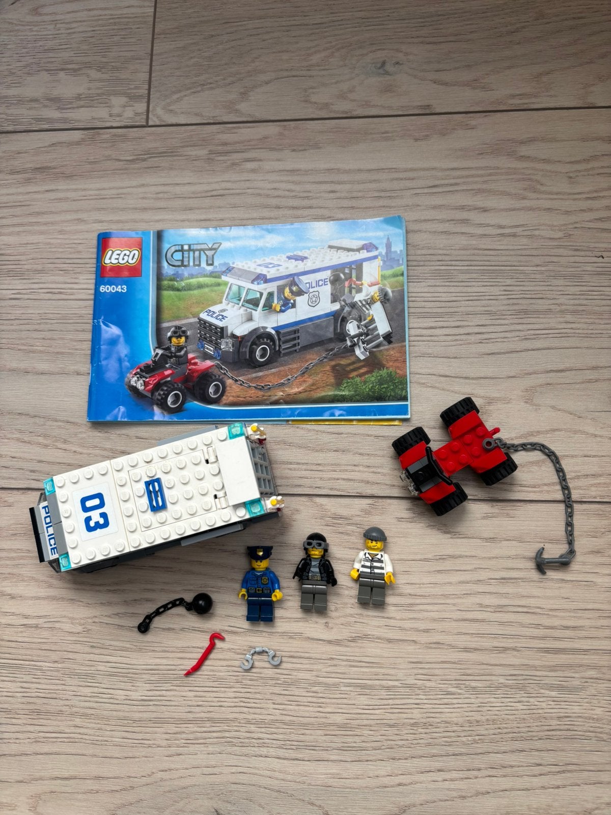 Lego City set 60043 Gevangenentransport compleet, Kinderen en Baby's, Speelgoed | Duplo en Lego, Ophalen of Verzenden, Zo goed als nieuw