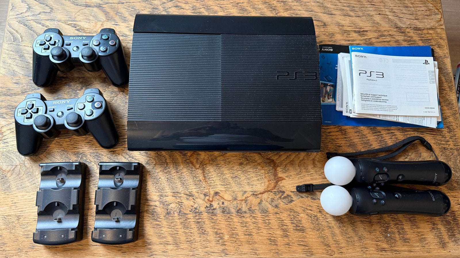 Sony PlayStation 3 Slim met 2 controllers en accessoires, Gebruikt, Met 2 controllers, Slim, 250 GB