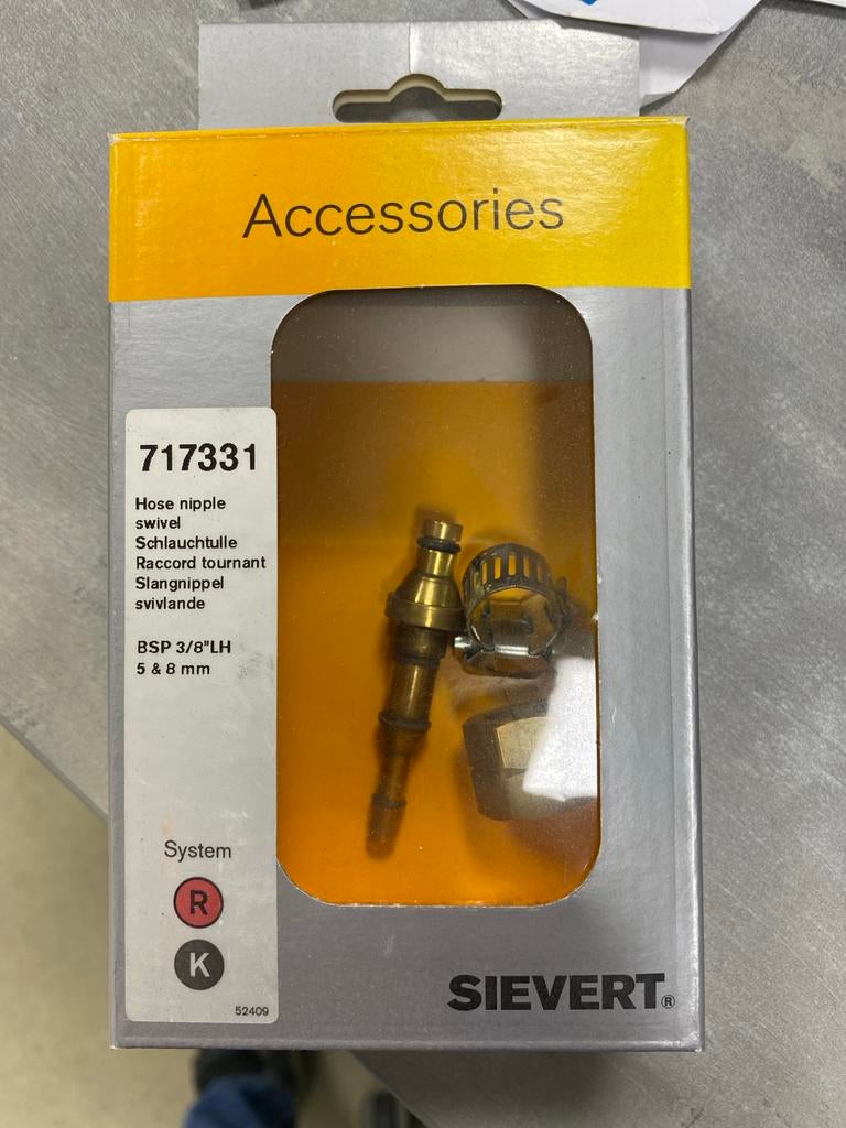 Sievert 717331 Slangnippel Draaibaar Nieuw, Doe-het-zelf en Verbouw, Gereedschap | Handgereedschap, Ophalen of Verzenden, Nieuw