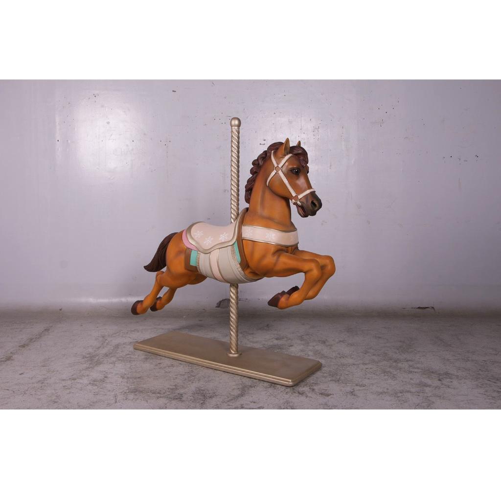 Carousel Horse Brown – Paard Hoogte 145 cm, Verzamelen, Ophalen, Nieuw, Paard, Overige typen