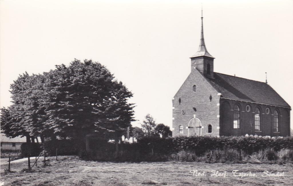 18176 Ned Kerk Tsjerke Sondel De Friese meren Friesland 1928, Verzamelen, Ophalen of Verzenden, 1920 tot 1940, Ongelopen, Friesland