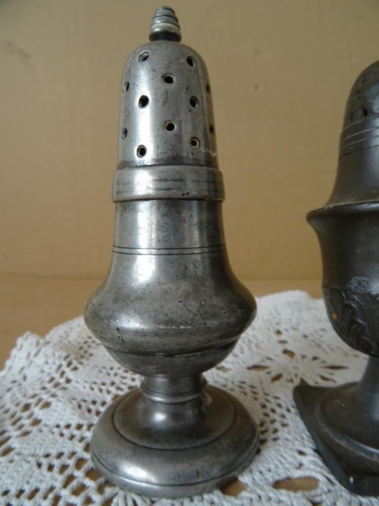 18e eeuw Antieke peperbus collectie tinnen peperbussen 1780, Antiek en Kunst, Ophalen of Verzenden