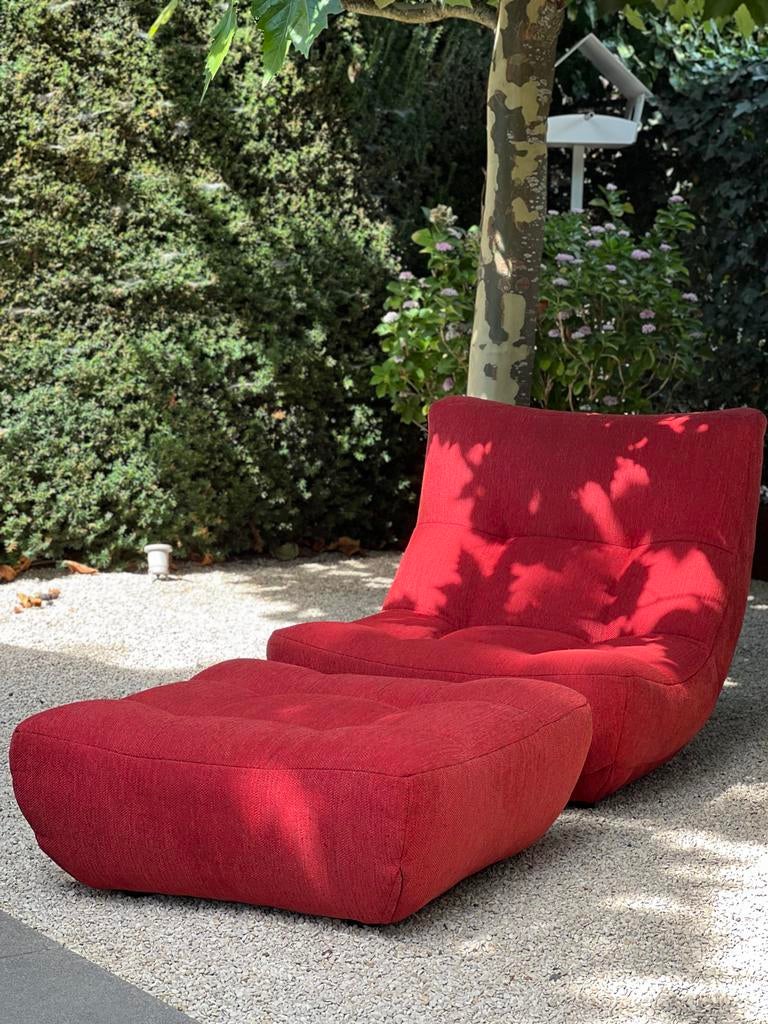 Rode Chateau D'ax Fauteuil, Ophalen, Gebruikt, Stof, 75 tot 100 cm