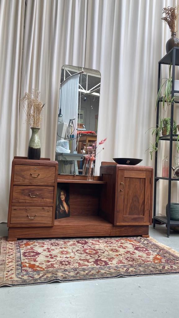 Art deco dressing table met spiegel, Ophalen, 50 tot 100 cm, Zo goed als nieuw, Minder dan 100 cm