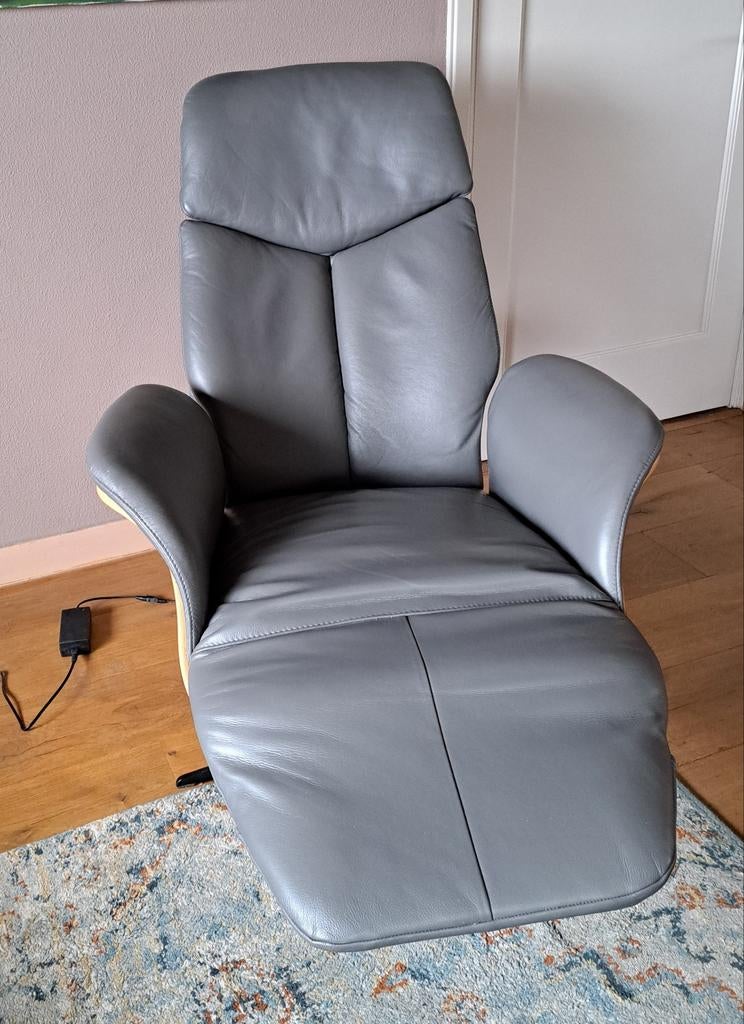 Elektrische Leren Relax / sta op stoel, Nieuw, Leer, Ophalen of Verzenden, Hout leren rel