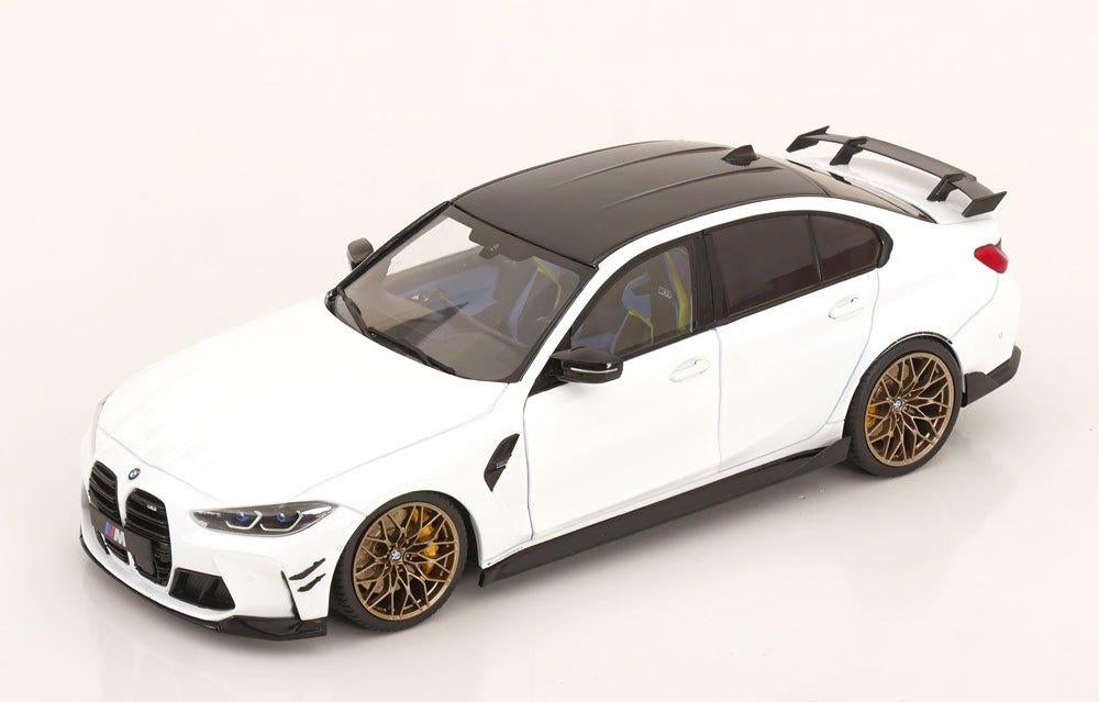 BMW M3 (G80) Competition Limousine 2024 Wit / Zwart 1-18 Sol, Solido, Tschuiten@hotmail.com, Auto, Solido