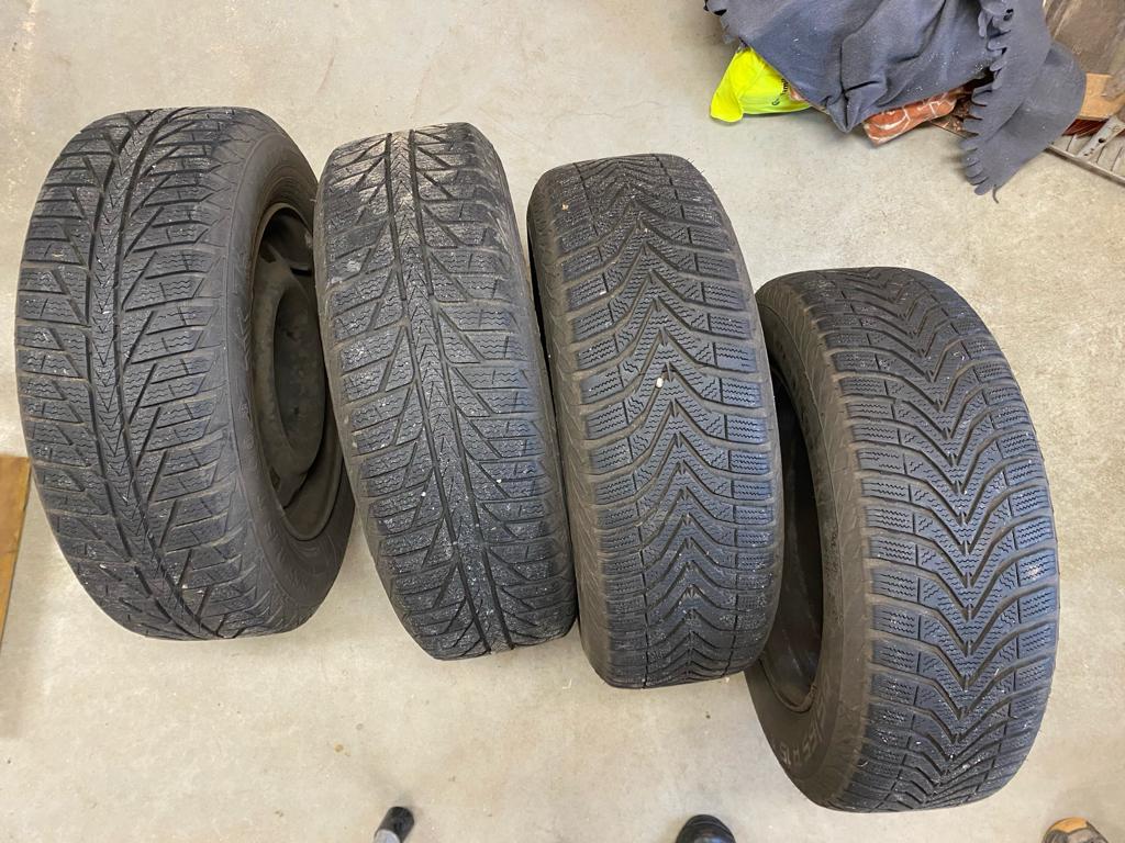WINTERBANDEN MET VELG, Ophalen, Gebruikt, 15 inch, Winterbanden