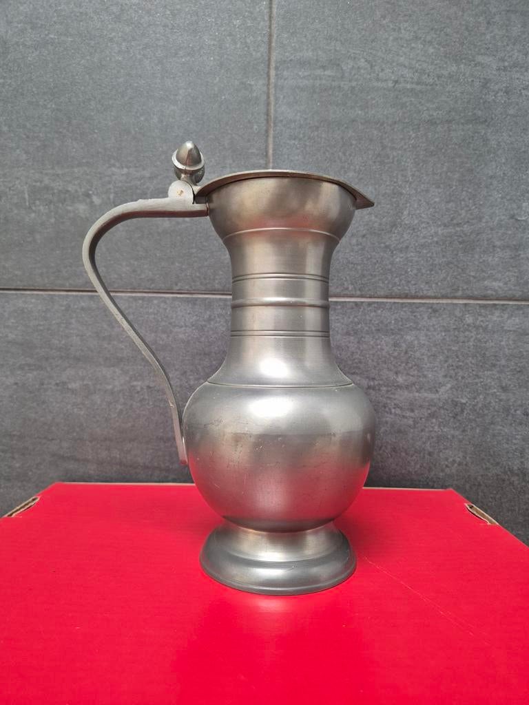 Tinnen kan met deksel, Antiek en Kunst, Antiek | Tin, Ophalen of Verzenden