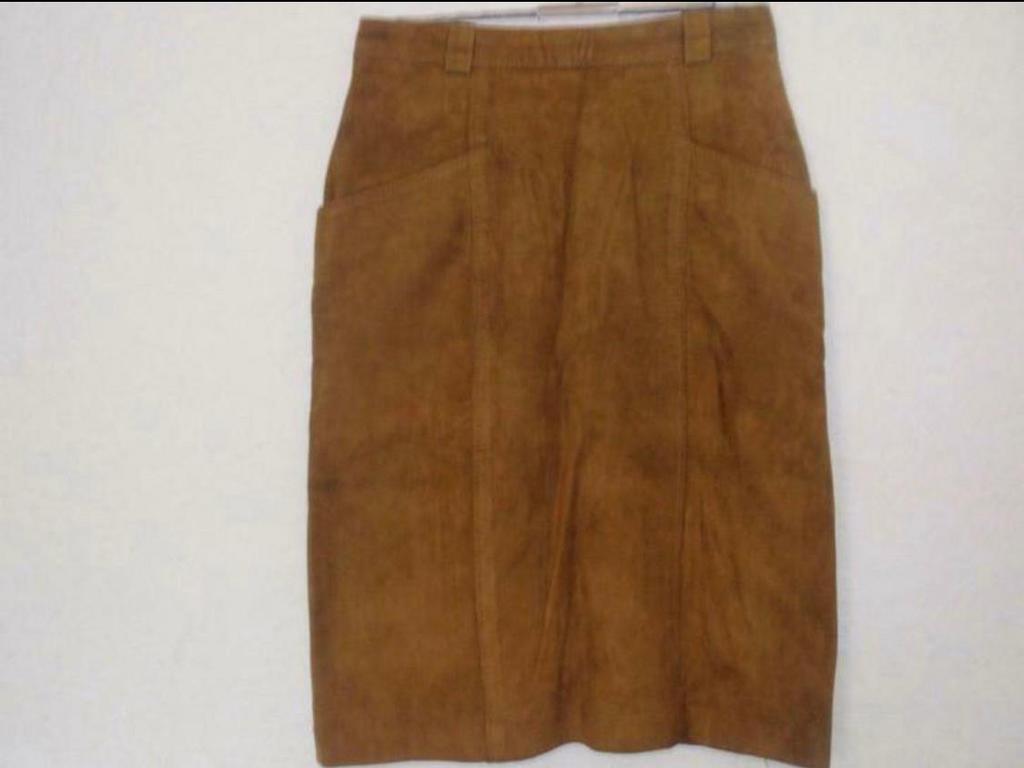 Maat S - suede rok van NEW IDEAL - gouden geel, Geel, Ophalen of Verzenden, Zo goed als nieuw, Knielengte