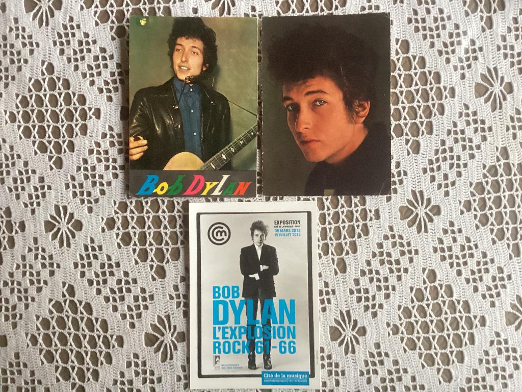 3 postkaarten prenten BOB DYLAN, Ophalen of Verzenden, Gebruikt, Poster, Artwork of Schilderij