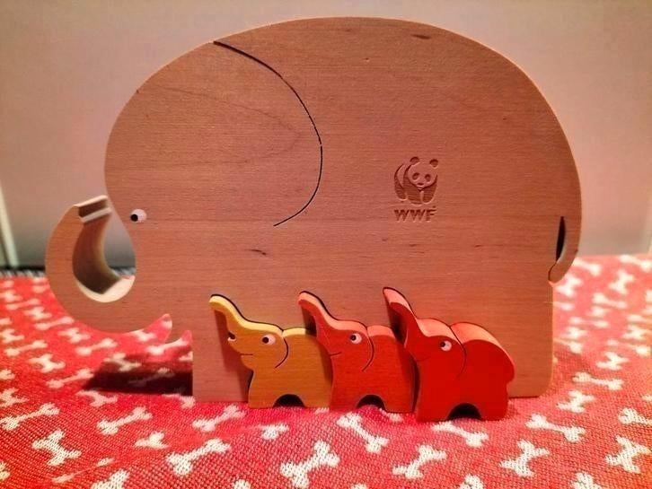 Houten olifant decoratie WNF, nieuw., Ophalen of Verzenden, Zo goed als nieuw