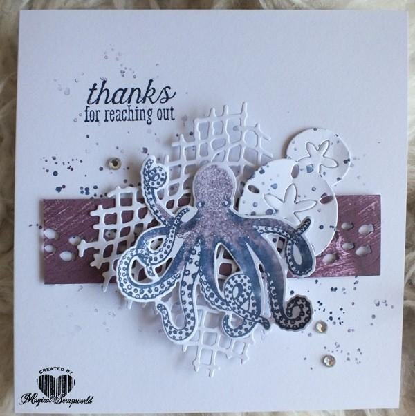 kaart Stampin' Up! Thanks for reaching out (octopus), Ophalen of Verzenden, Nieuw, Overige thema's