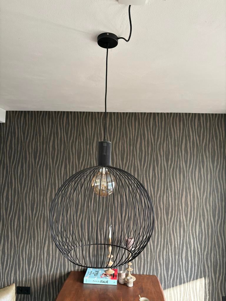 Moderne hanglamp met metalen frame wire ETH, Ophalen, Zo goed als nieuw, Metaal, 50 tot 75 cm