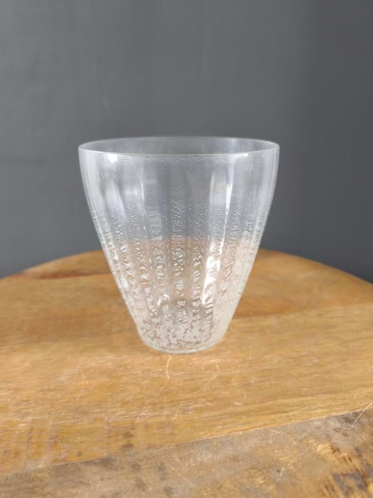 Copier sonoor tincraquele Leerdam glas, Antiek en Kunst, Antiek | Glas en Kristal, Ophalen of Verzenden