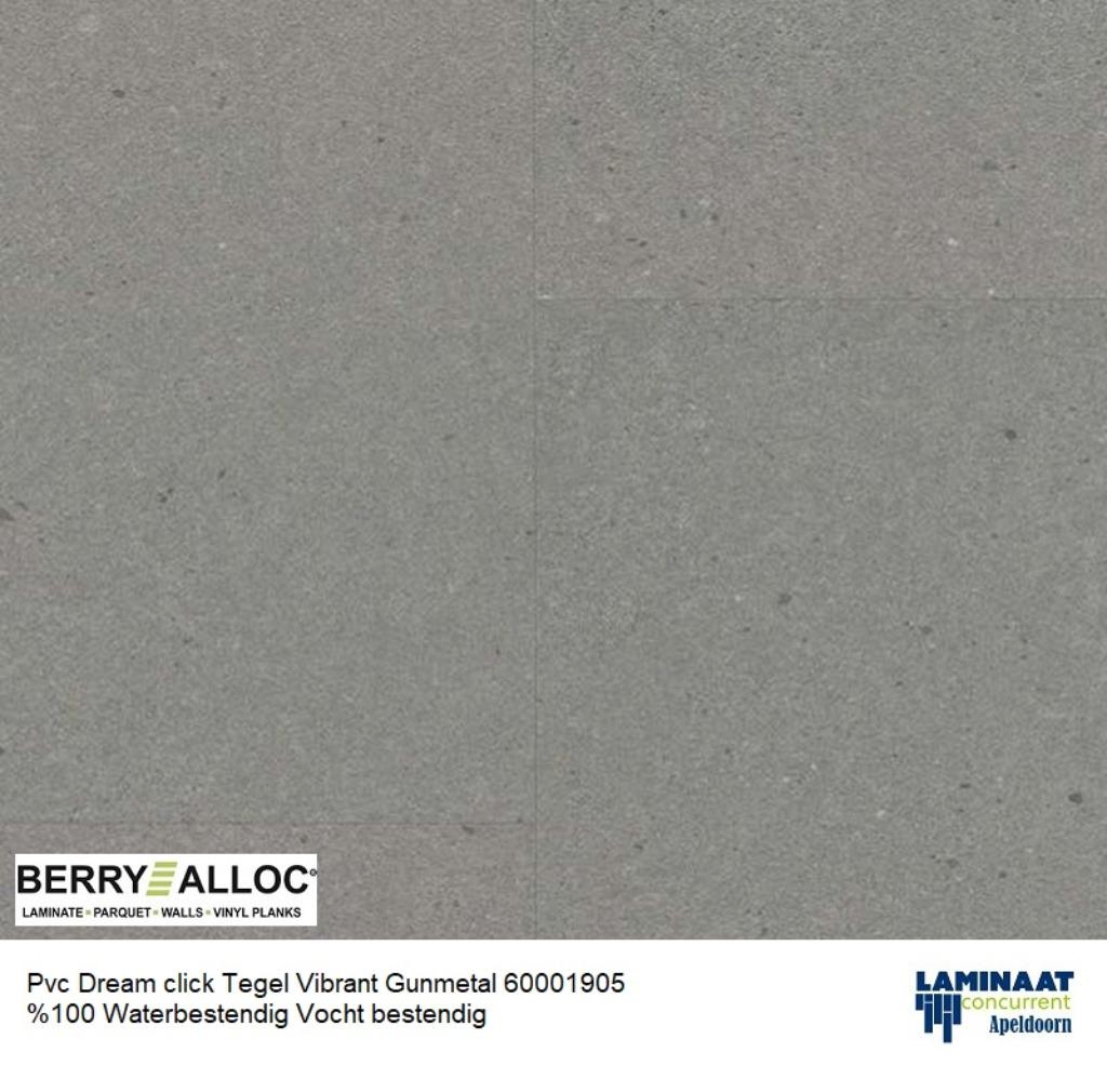 50,62m2 Pvc Dream click Tegel Terrazo Gunmetal 27pak = € 595, Ophalen, 75 m² of meer, Nieuw, Pvc click tegel model Terrazo