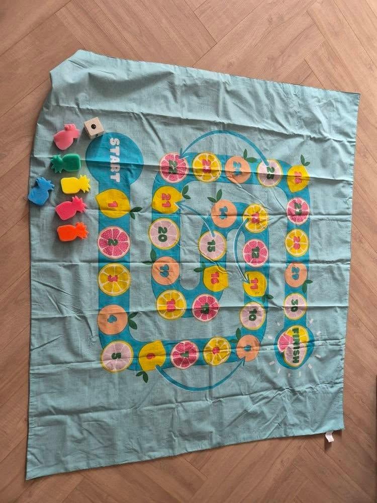ganzenbord speelkleed, Kinderen en Baby's, Speelgoed | Educatief en Creatief, Ophalen of Verzenden, Gebruikt