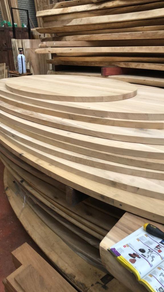 boomstamtafels tuinhout  schaaldelen gevelbekleding, Tuin en Terras, Palen, Balken en Planken, Ophalen, Palen, Nieuw, Hardhout