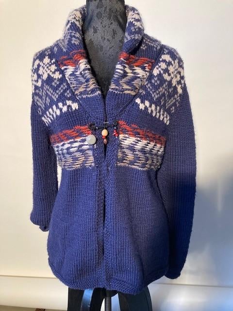 INTI limited Production handmade cardigan/vest maat S., INTI, Blauw, Ophalen of Verzenden, Zo goed als nieuw