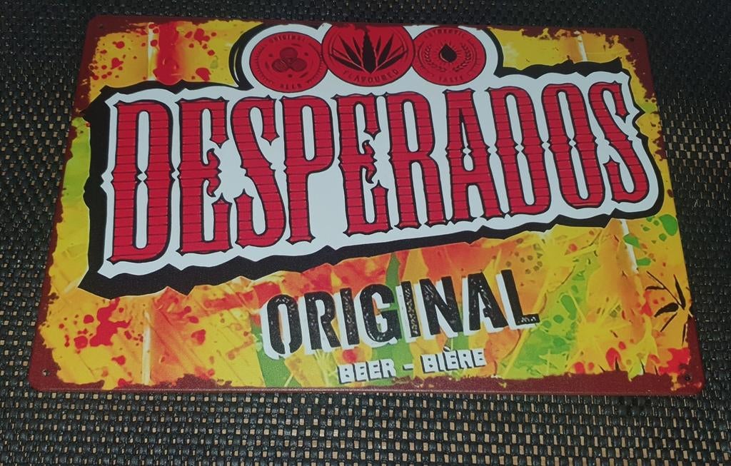 Desperados Wandbord Mancave Bar Kroeg Garage, Ophalen of Verzenden, Nieuw, Reclamebord, Plaat of Schild, Overige merken