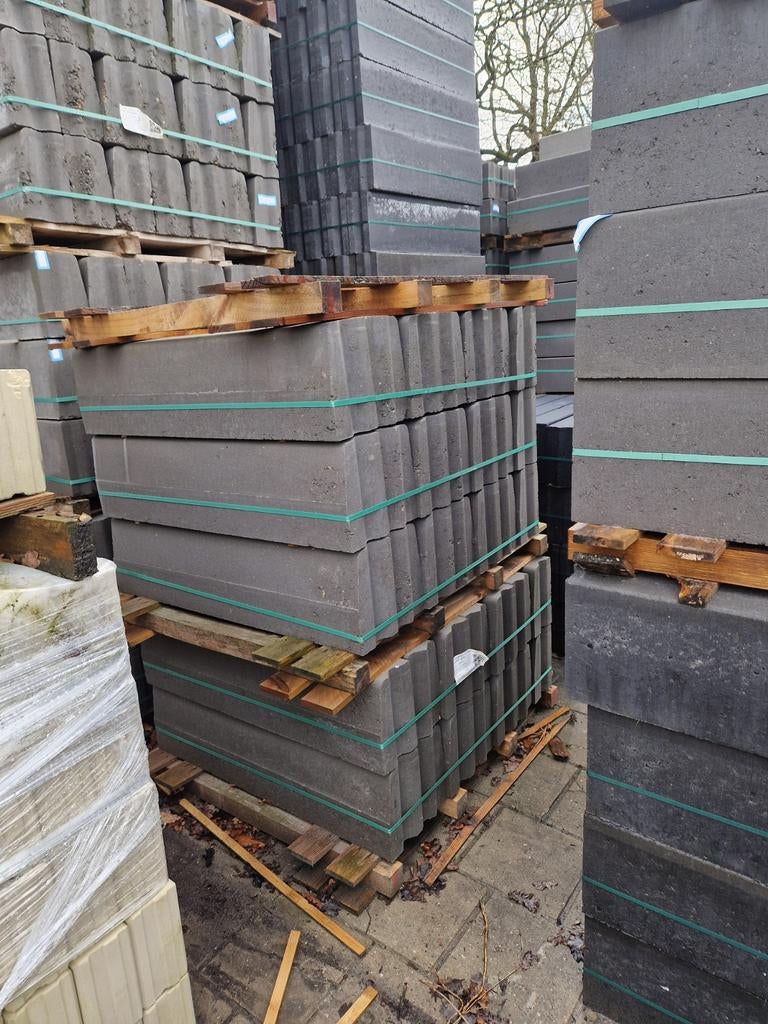 Betonbanden 13x15x25x100 grijs, Ophalen, Overige typen, Nieuw, Minder dan 5 m²