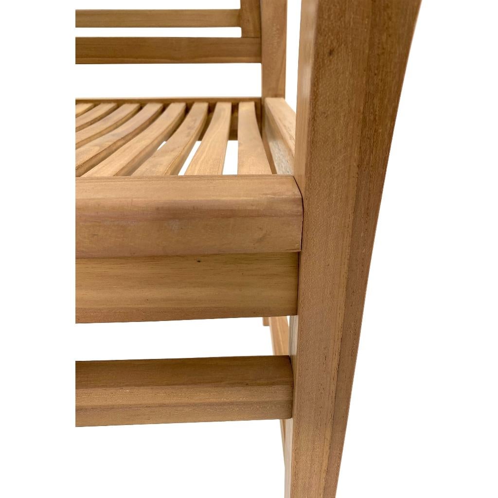 Tuinbank teakhout Stripe 142 cm - 2-persoons, Ophalen of Verzenden, Nieuw, Teakhout