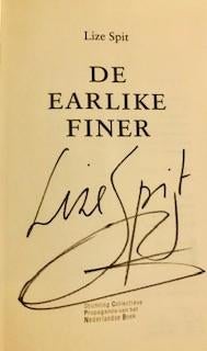 Gesigneerd Lize Spit, De Earlike Finer Boekenweek 2023 Fries, Ophalen of Verzenden, Nieuw, Lize Spit
