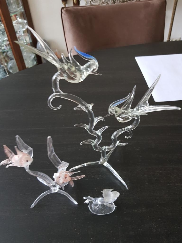 Glaskunst vogels en vissen, Verzamelen, Ophalen of Verzenden, Zo goed als nieuw, Vogel, Beeldje of Figuurtje