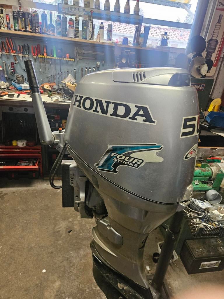 Honda BF50 e-start Langstaart stuurknuppel 1 jr garantie, Watersport en Boten, Gebruikt, Ophalen of Verzenden, Viertaktmotor, 30 pk of meer
