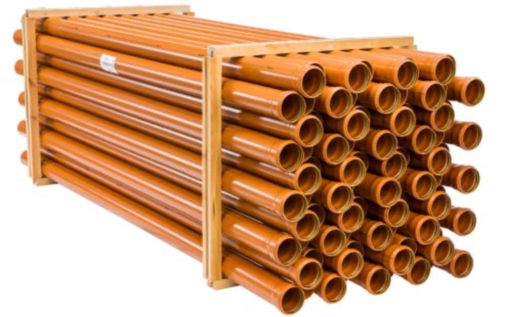 PVC buis bruin manchet 110  SN4 lengte 5 meter 4.53 p/m, Doe-het-zelf en Verbouw, Buizen en Afvoer, Ophalen, Pvc, Nieuw, 4 tot 6 meter