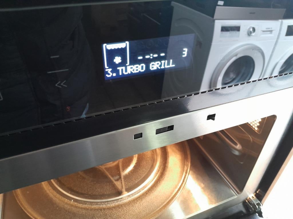 NETTE BAUKNECHT EMPK7 6645PT COMBI MAGNETRON/OVEN TE KOOP, Witgoed en Apparatuur, Combimagnetron, Gebruikt, 60 cm of meer, Inbouw
