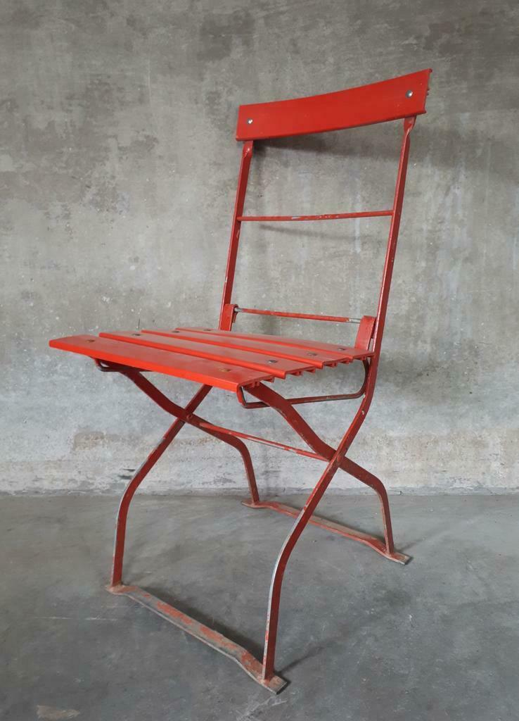 350x retro vintage partij oude terrasstoelen klapstoelen, Tuin en Terras, Tuinsets en Loungesets, Ophalen of Verzenden, Gebruikt