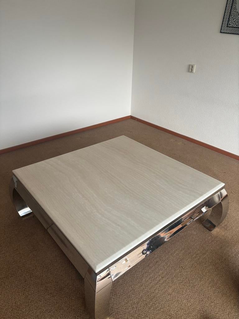 Vierkante Woonkamer Tafel - 120x120 cm, Ophalen, Overige materialen, Gebruikt, Vierkant
