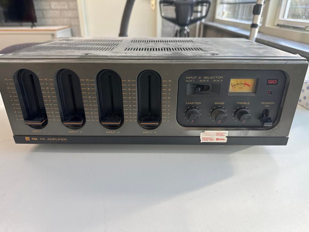 TOA PA-412E Versterker - Klassieker!, Audio, Tv en Foto, Gebruikt, 120 watt of meer, Stereo, Ophalen
