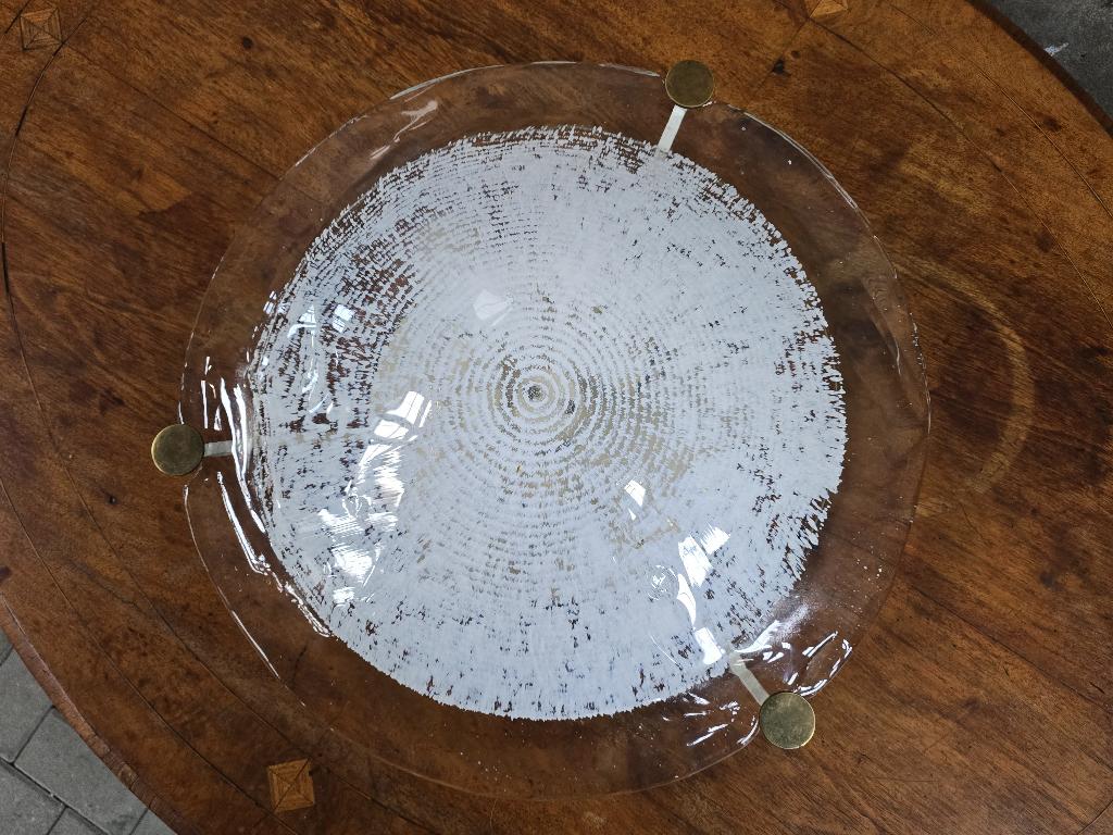 Jaren 70 Kalmar Design Plafond Lamp Wit Vintage Plafonniere, Ophalen of Verzenden, Gebruikt, Glas, Vintage Retro Space Age Mid Century Design